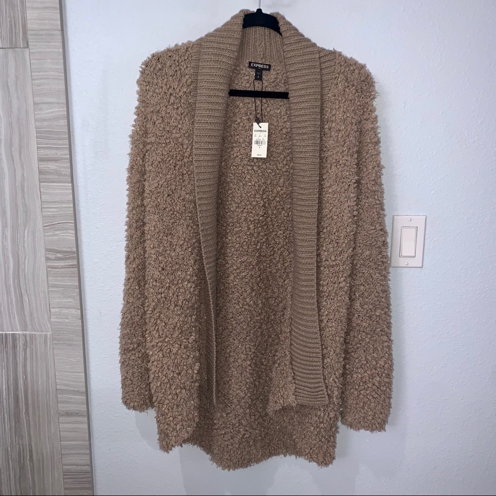 Express Taupe Shawl Cardigan in Small